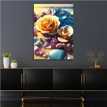 Vertical Tempered Glasss Wall Arts Natured-Themed153