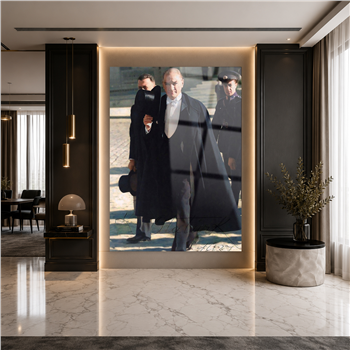 Dikey VatanTemalı Cam Tablo 139