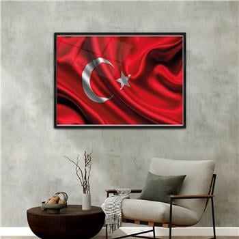 Alüminyum Çerçeveli Vatan Temalı Cam Tablo 086