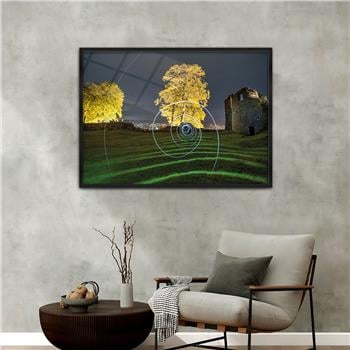 Aluminum-Framed Art-Themed Tempered Glass Wall Art 119