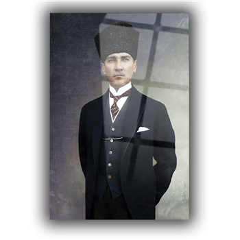 MUSTAFA KEMAL ATATÜRK GÖRSELLİ CAM TABLO