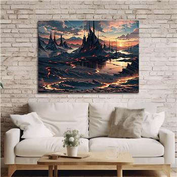 Horizontal Natured-Themed Tempered Glass Wall Art 315
