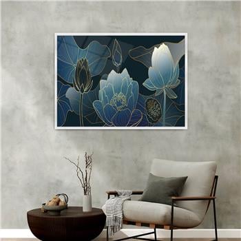 Aluminum-Framed Art-Themed Tempered Glass Wall Art 080