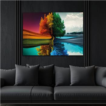 Horizontal Natured-Themed Tempered Glass Wall Art 286