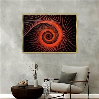 Aluminum-Framed Art-Themed Tempered Glass Wall Art 094