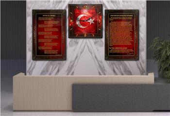 Vatan Temalı Saatli Set 043