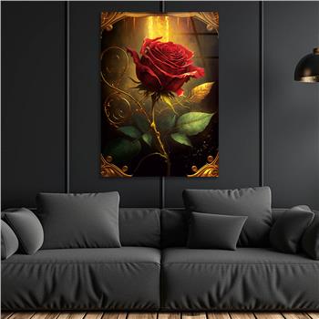 Dikey Doğa Temalı Cam Tablo164