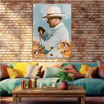 Dikey VatanTemalı Cam Tablo 143