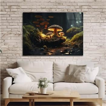 Horizontal Natured-Themed Tempered Glass Wall Art 323
