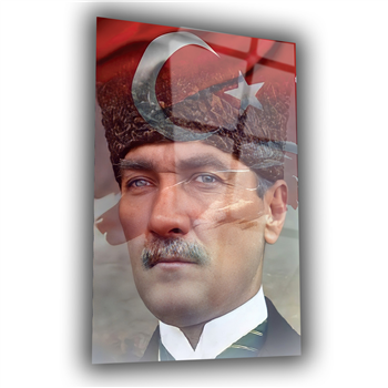 MUSTAFA KEMAL ATATÜRK GÖRSELLİ CAM TABLO