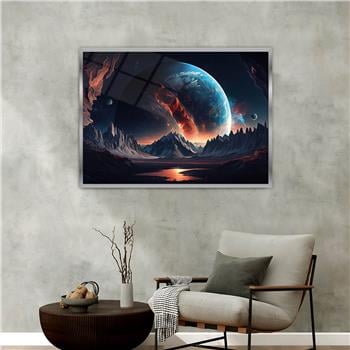 Aluminum-Framed Art-Themed Tempered Glass Wall Art 044