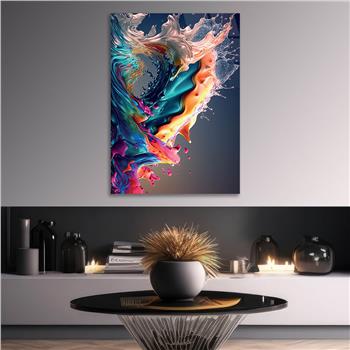 Dikey Sanat Temalı Cam Tablo222