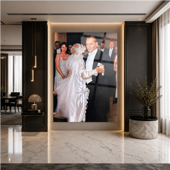 Dikey VatanTemalı Cam Tablo 136