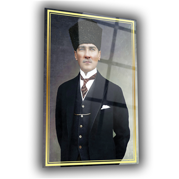 Dikey VatanTemalı Cam Tablo 286