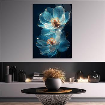 Dikey Sanat Temalı Cam Tablo 456