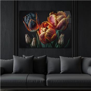 Horizontal Natured-Themed Tempered Glass Wall Art 304