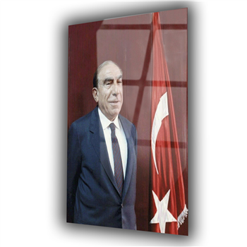 ALPARSLAN TÜRKEŞ GÖRSELLİ CAM TABLO