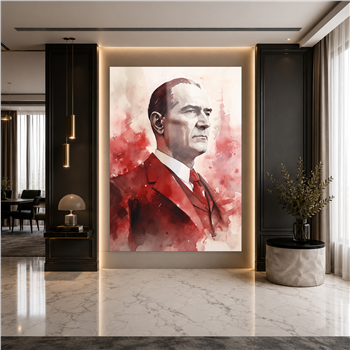 Dikey VatanTemalı Cam Tablo 165