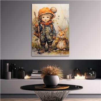 Dikey Sanat Temalı Cam Tablo 528