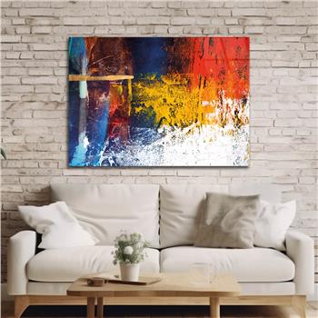 Horizontal Art-Themed Tempered Glass Wall Art 344