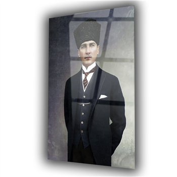 MUSTAFA KEMAL ATATÜRK GÖRSELLİ CAM TABLO