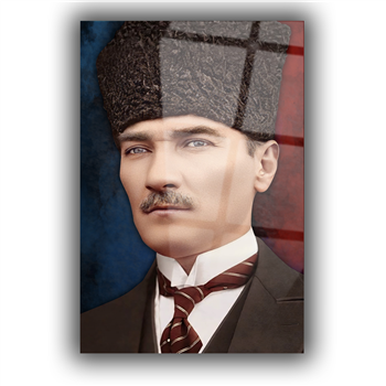 Dikey VatanTemalı Cam Tablo 180