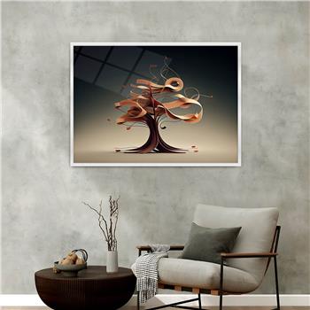Aluminum-Framed Natured-Themed Tempered Glass Wall Art 053