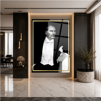 Klasik Atatürk Portresi Cam Tablo