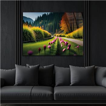 Horizontal Natured-Themed Tempered Glass Wall Art 282