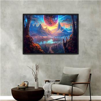 Aluminum-Framed Natured-Themed Tempered Glass Wall Art 061