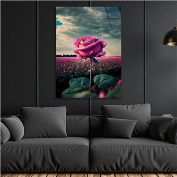 Dikey Doğa Temalı Cam Tablo208