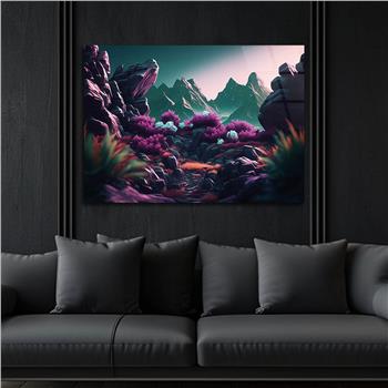 Horizontal Natured-Themed Tempered Glass Wall Art 321