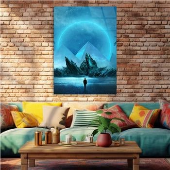 Dikey Sanat Temalı Cam Tablo 478