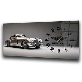 Klasik Bentley Saatli Cam Tablo
