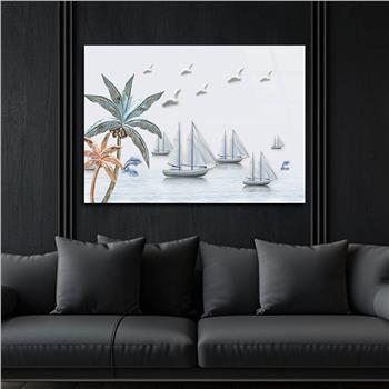 Horizontal Art-Themed Tempered Glass Wall Art 261