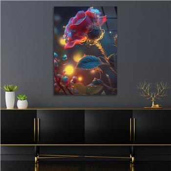 Vertical Tempered Glasss Wall Arts Natured-Themed126
