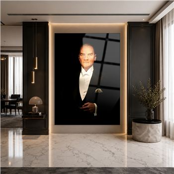 MUSTAFA KEMAL ATATÜRK GÖRSELLİ CAM TABLO
