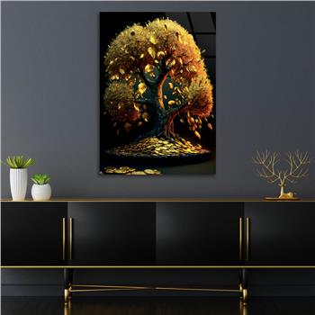 Vertical Tempered Glasss Wall Arts Natured-Themed150