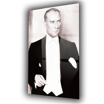 MUSTAFA KEMAL ATATÜRK GÖRSELLİ CAM TABLO 