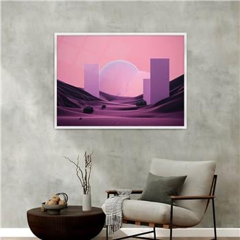 Aluminum-Framed Art-Themed Tempered Glass Wall Art 069