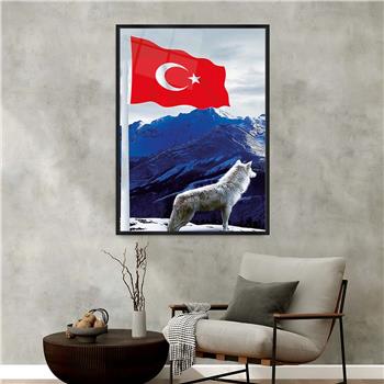 Alüminyum Çerçeveli Vatan Temalı Cam Tablo 083