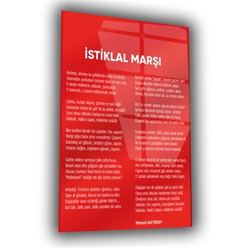 Turkse National Anthem Gehard Glasschilderij 