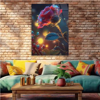 Vertical Tempered Glasss Wall Arts Natured-Themed126