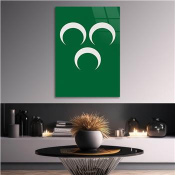 Three Crescent Glass Wall Art