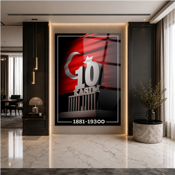 Dikey VatanTemalı Cam Tablo 129