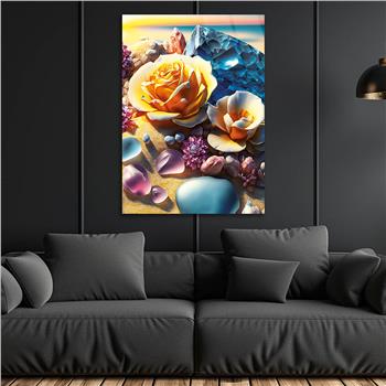 Vertical Tempered Glasss Wall Arts Natured-Themed153
