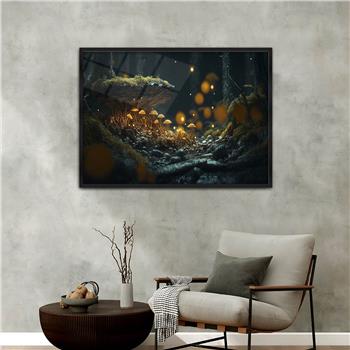 Aluminum-Framed Natured-Themed Tempered Glass Wall Art 062