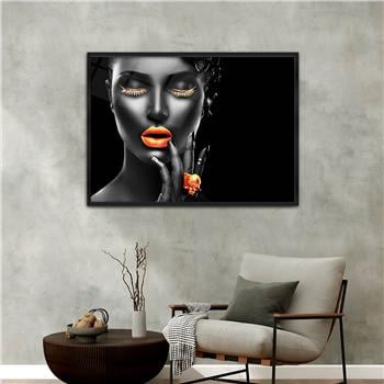 Aluminum-Framed Art-Themed Tempered Glass Wall Art 102