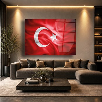 Yatay Vatan Temalı Cam Tablo61