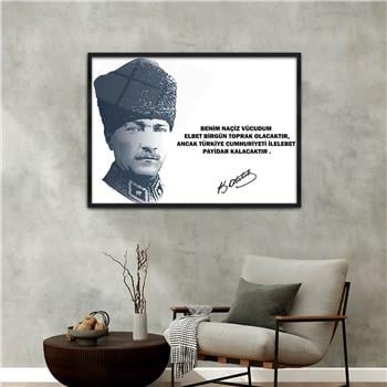 Alüminyum Çerçeveli Vatan Temalı Cam Tablo 008